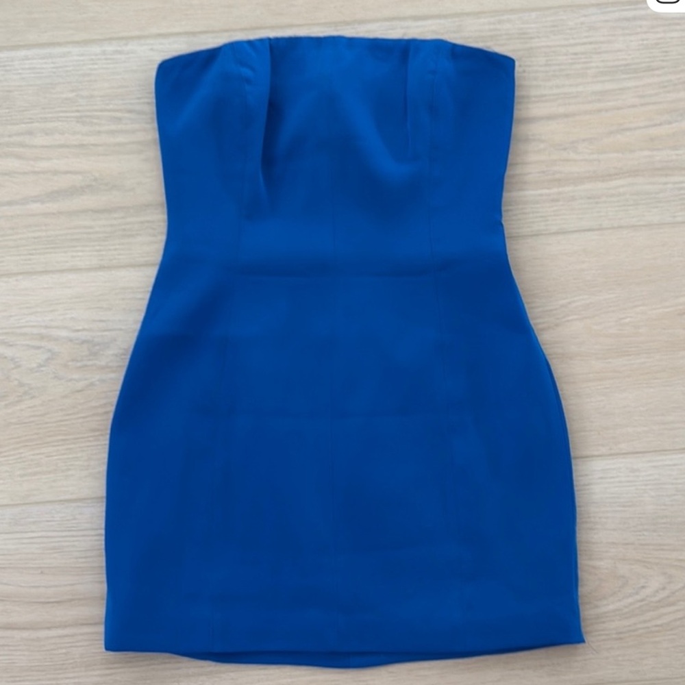 Meshki Electric Blue Mini Bodycon Dress - Picture 3 of 3